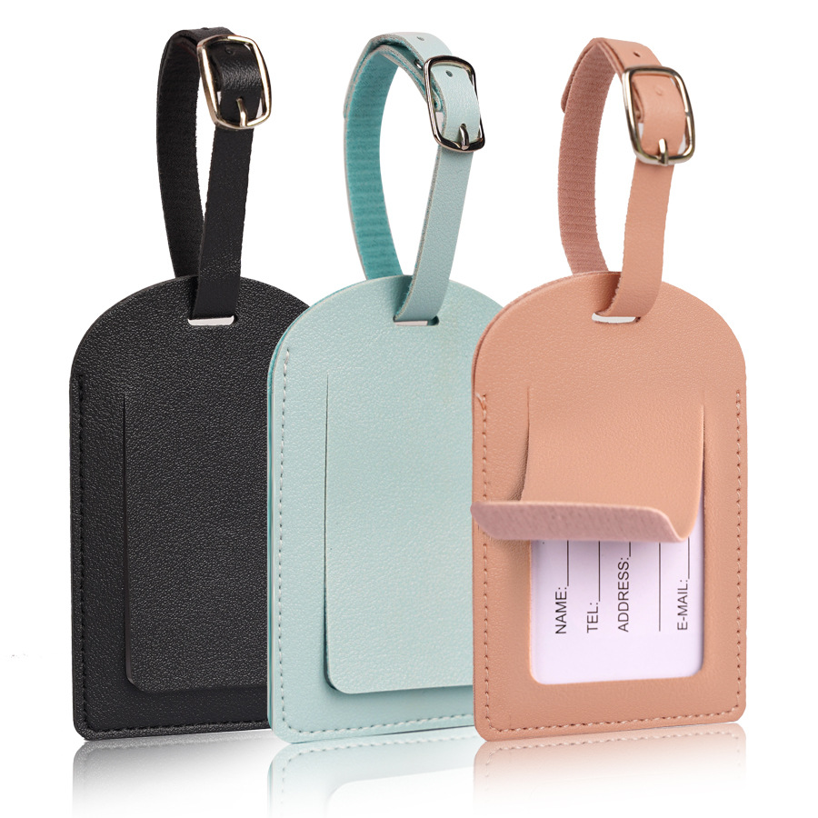 It Travel Accessories - 女性男性用荷物タグ PUレザー旅行用品スーツケースIDアドレスネームホルダー手荷物搭乗タグポータブルラベル