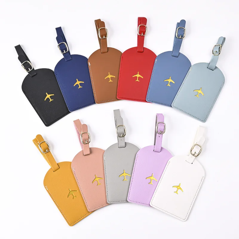 It Travel Accessories - 1pc 厚みのある PU ホットスタンピング航空機搭乗券荷物タグスーツケース名ラベル旅行タグ荷物タグ旅行アクセサリー