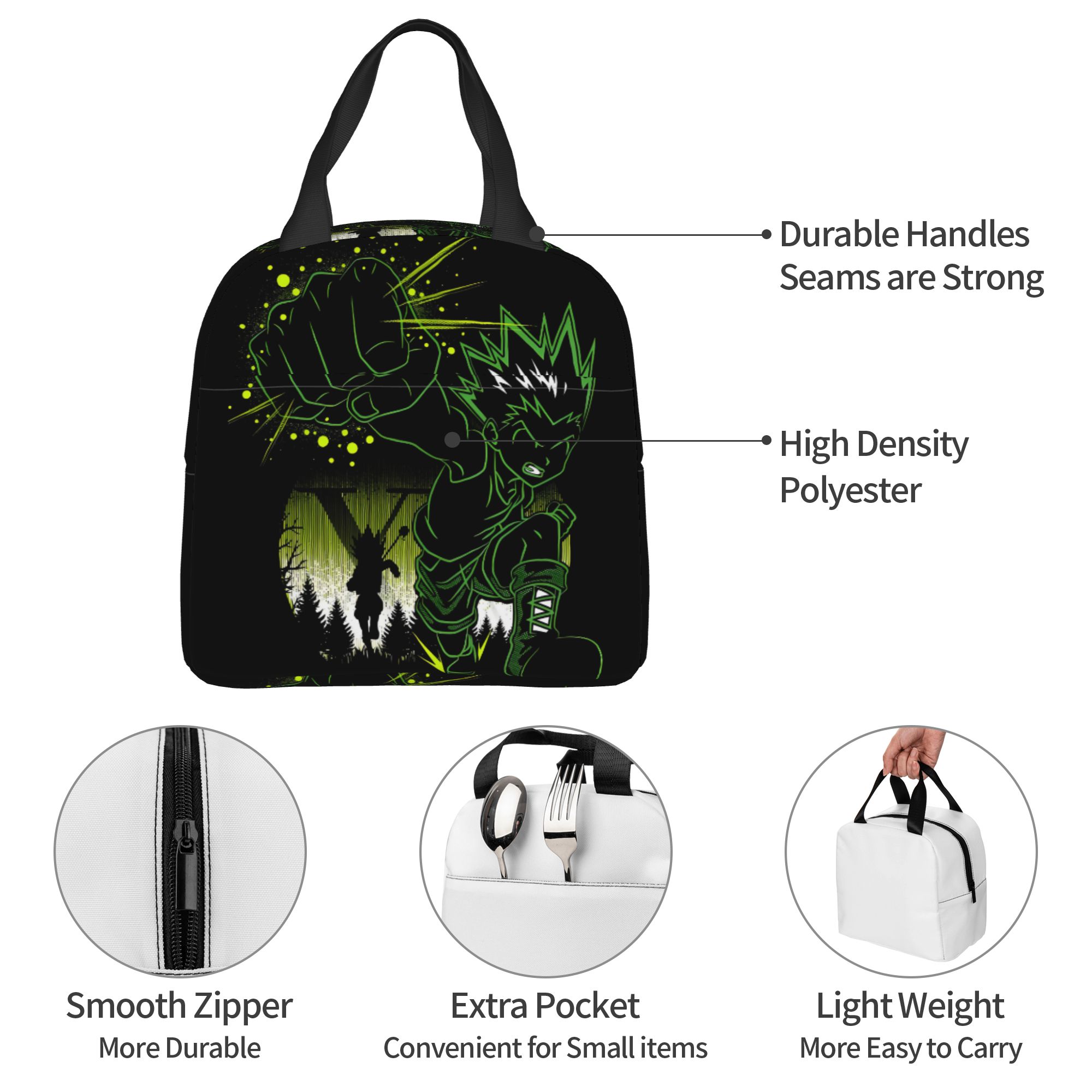 Travel Accessories 2022 - カスタム H-Hunters x 断熱ランチバッグ 女性用 再利用可能