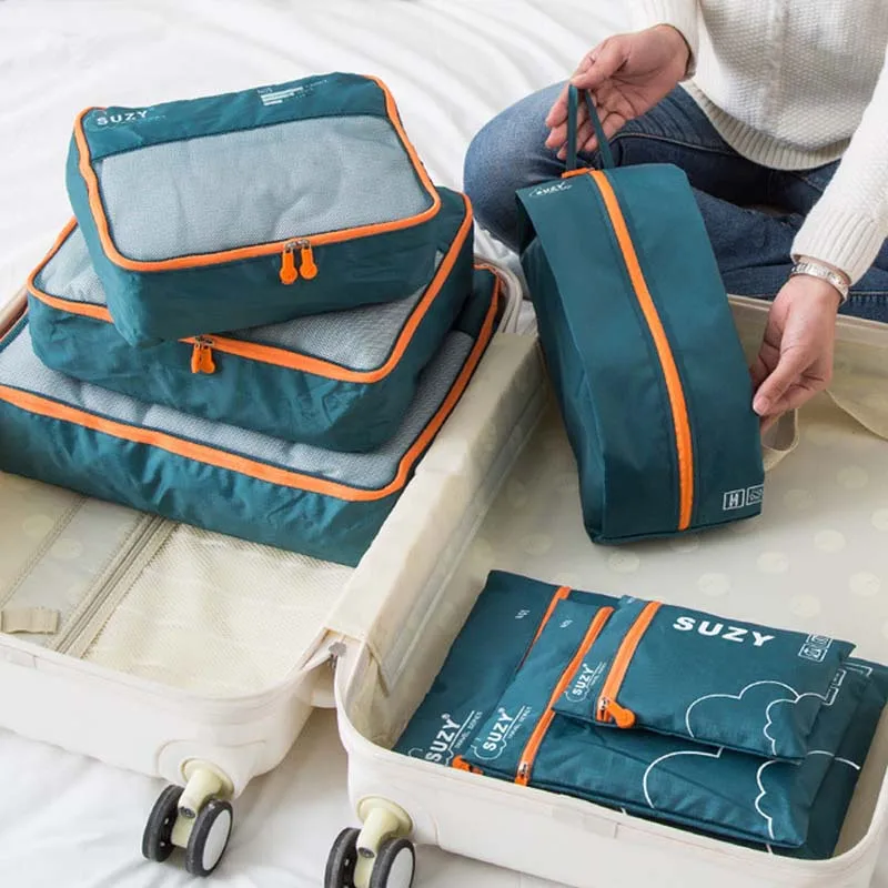 Travel Z - 7/6 個セットトラベルオーガナイザー収納袋スーツケースポータブル荷物オーガナイザー服靴 Tidy ポーチパッキング収納ケース