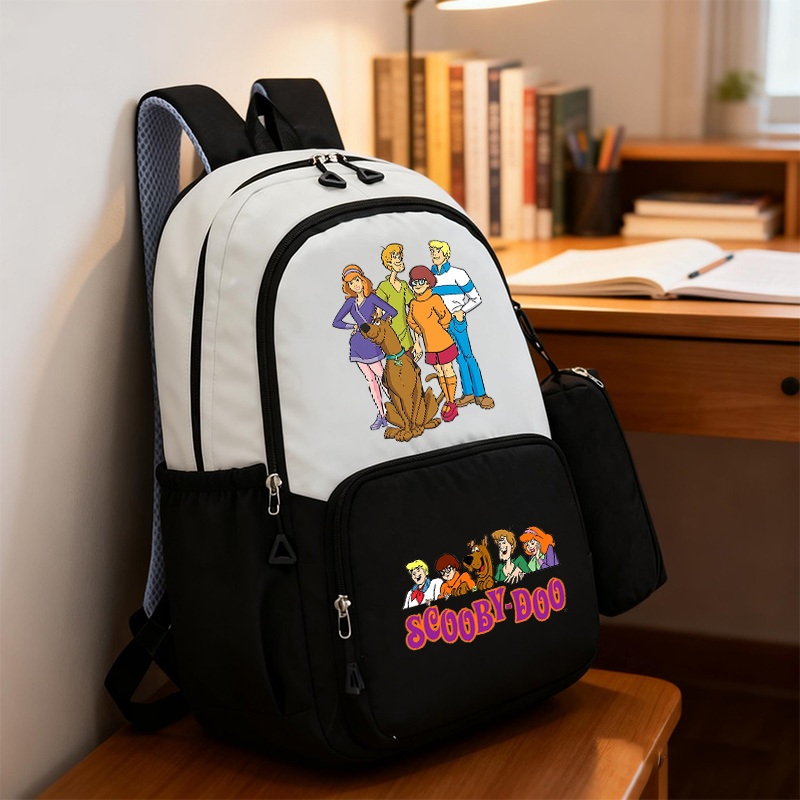 It Travel Accessories - スクービードゥー スクールバッグ 大容量 カジュアル ブックバッグ ペンシルバッグ付き