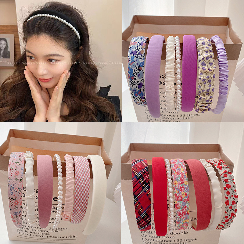 Travel Accessories In Bulk - 5/7 個セットファッション女性布ヘアバンド頭飾りヘッドバンド女の子ヘアバンドヘアフープ女性のヘアアクセサリー帽子