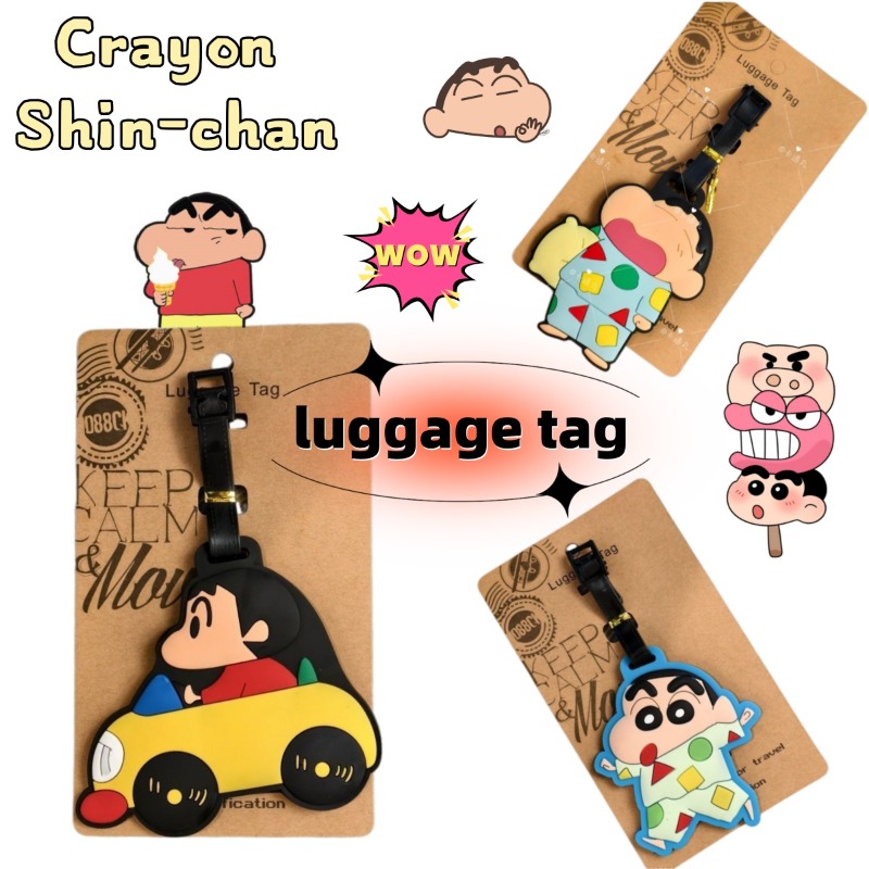 Travel Accessories Personalised - クレヨンしんちゃん漫画アニメキャラクターファッション荷物タグかわいいバッグ旅行携帯用吊り下げアクセサリー装飾ギフト
