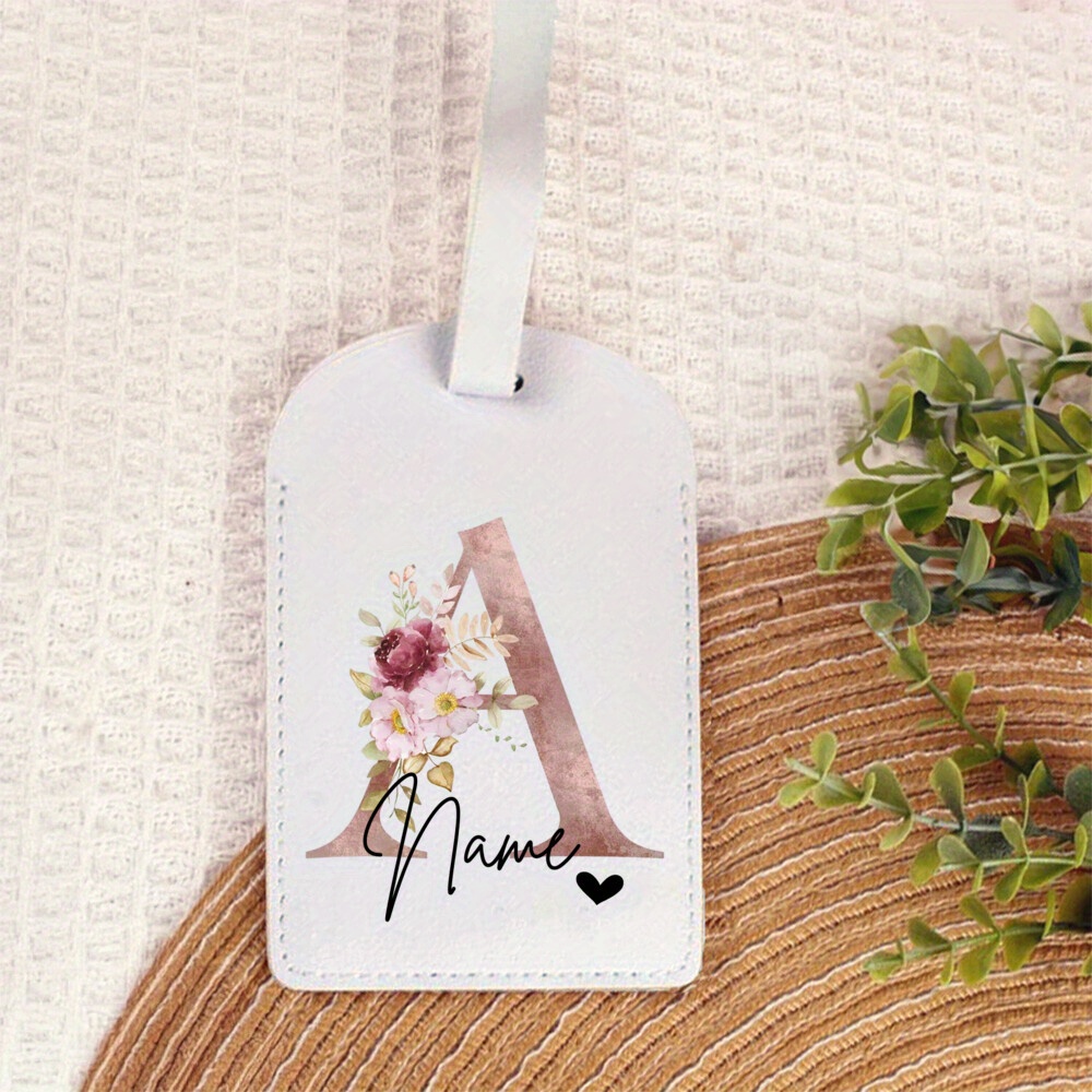 Travel Accessories Personalised - パーソナライズされたPUラゲッジタグ ファッションプリント モノグラムラゲッジタグ カスタムネームラゲッジタグ ポータブルラベル トラベルアクセサリー