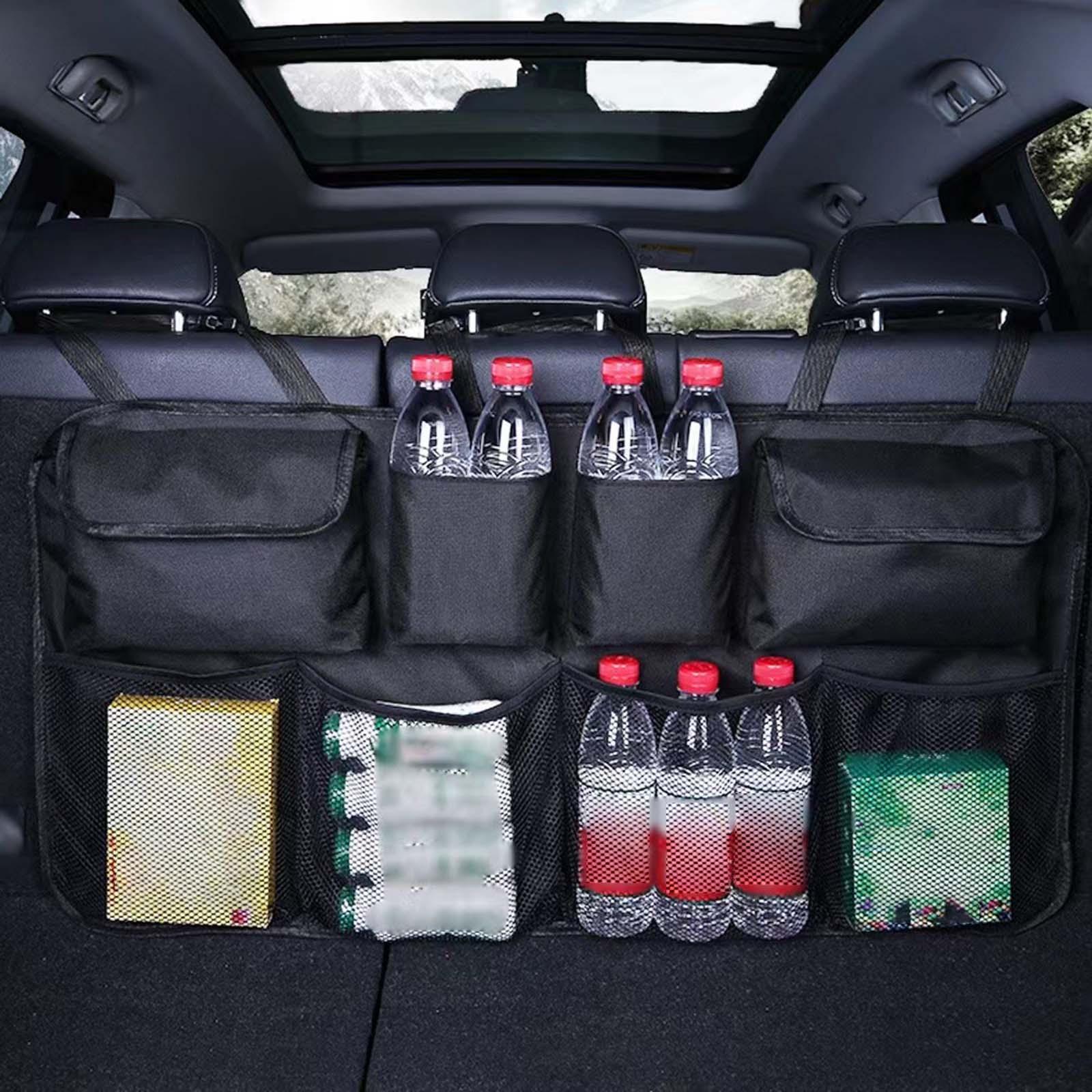 Travel Accessories Organizer Bag - 車の後部座席オーガナイザー 多用途カーアクセサリー カーシートオーガナイザー SUV用後部座席収納バッグ 旅行用アクセサリー 財布