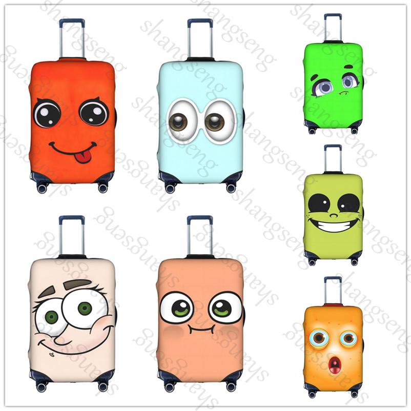 Quirky Travel Accessories - 厚い弾性荷物保護カバージッパー付きスーツ 18-32 インチバッグスーツケースカバー旅行アクセサリー目面白い風変わりな