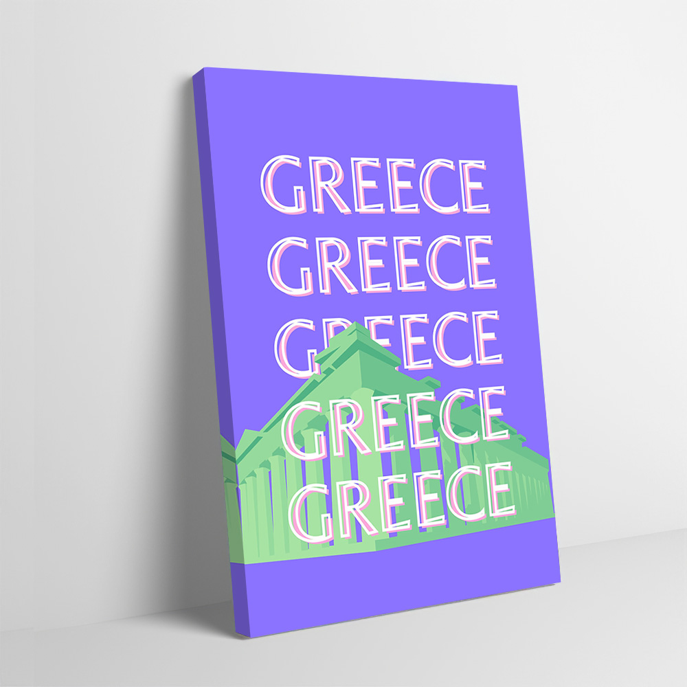 Travel Accessories Greece - ギリシャ旅行ポスター カスタマイズ可能なプリントキャンバス絵画 ウォールアート インテリアアクセサリー用ギフト エステティックルームデコレーション