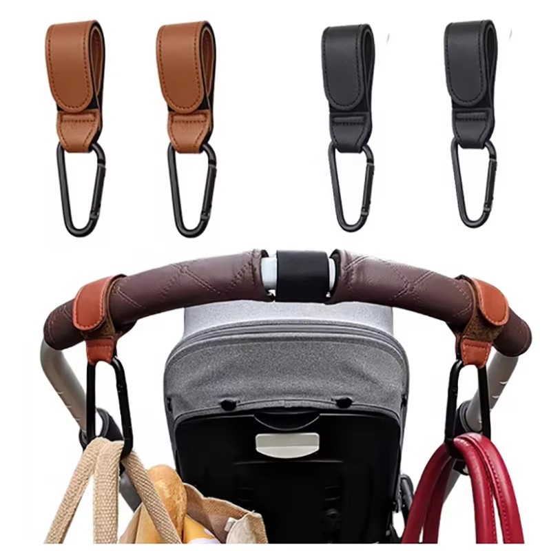 Travel Accessories For 10 Year Old Girl - ベビーカーフックファッションPUレザー調節可能なベビーカーフックカートオーガナイザーおむつバッグハンガー子供男の子女の子旅行用品