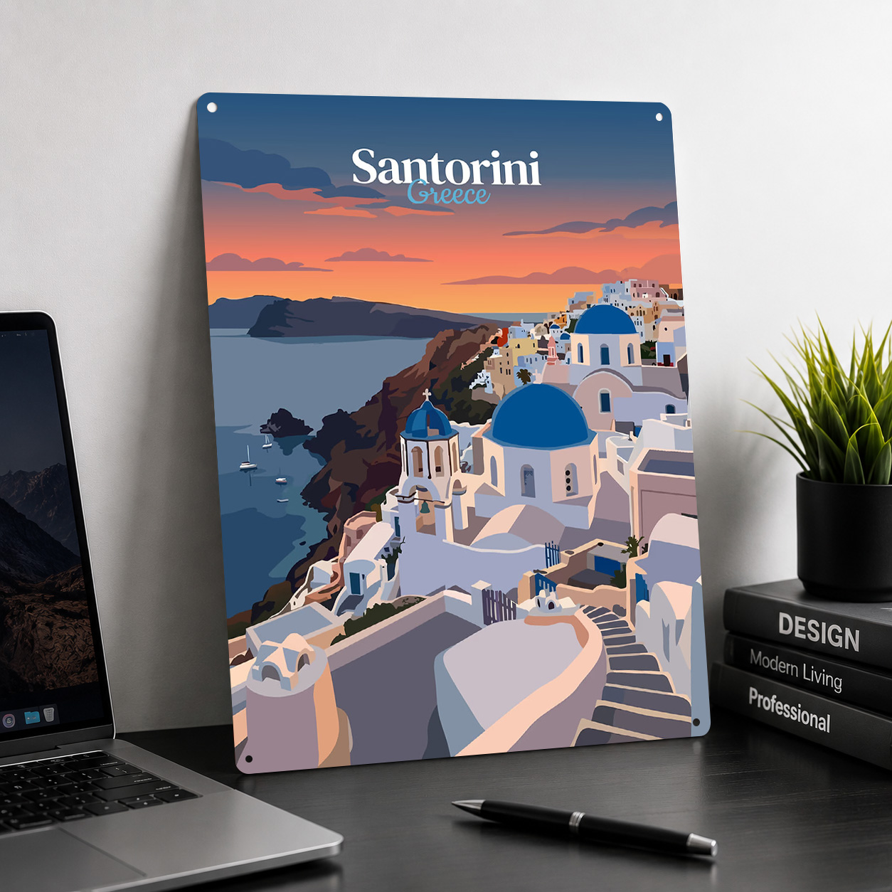 サントリーニ島ギリシャ旅行パーソナライズされた3Dテクスチャ - Travel Accessories Greece のレビューと価格