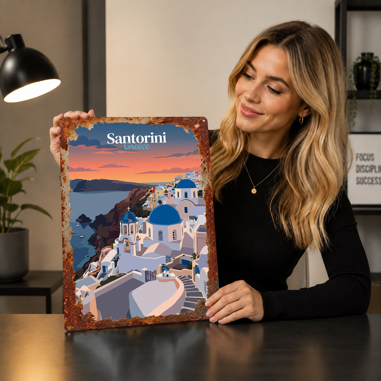 サントリーニ島ギリシャ旅行パーソナライズされた3Dテクスチャ - Travel Accessories Greece のレビューと価格