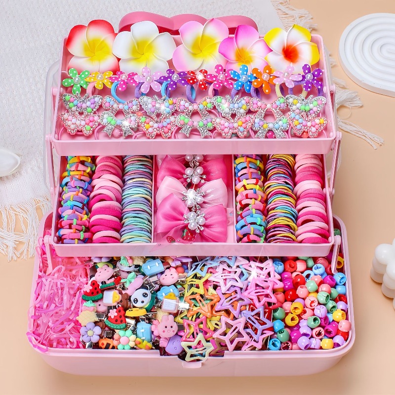 546 個の弓高弾性ヘアアクセサリーセット髪を傷つけないカラ - Travel Accessories For 10 Year Old Girl のレビューと価格