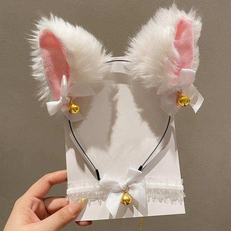 女性用ぬいぐるみ猫耳カチューシャ、キュートで風変わりな猫のヘ - Quirky Travel Accessories のレビューと価格