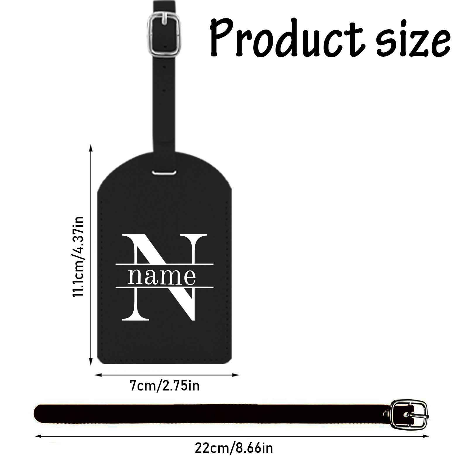 1個、パーソナライズされた荷物タグ、スーツケース用荷物タグ、 - Travel Accessories Personalised のレビューと価格