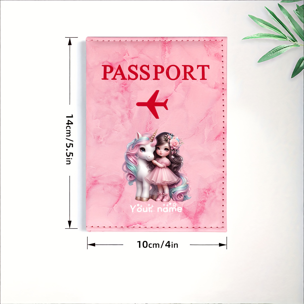 ユニコーンガールパターン PU パスポートホルダー ゴールデ - Travel Accessories Personalised のレビューと価格