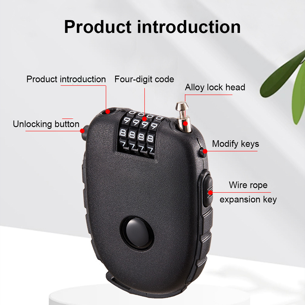 オートバイヘルメットロックミニケーブルコードロックポータブル - It Travel Accessories のレビューと価格