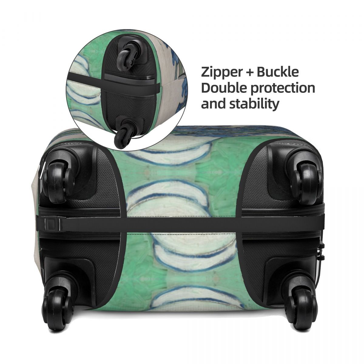カスタムヴィンセントヴァンゴッホアイリス荷物カバー弾性アート - Travel Van Accessories のレビューと価格