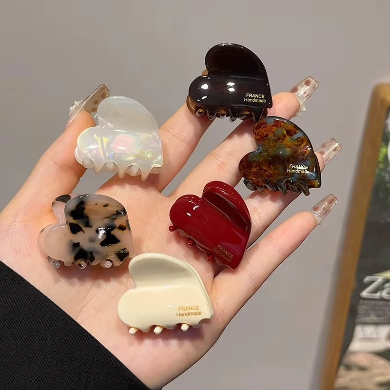 小さなヘアクローアセテートヘアクラブかわいいハート型ヘアクリ - Travel Accessories For 10 Year Old Girl のレビューと価格