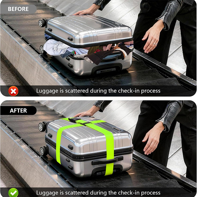 新しいストレート型のスーツケース用荷物ストラップ、調節可能な - Luggage Strap Belt のレビューと価格