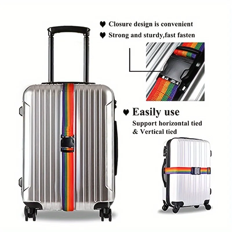 1パックの調節可能な荷物ストラップ、スーツケースベルト、明る - Luggage Strap Belt のレビューと価格