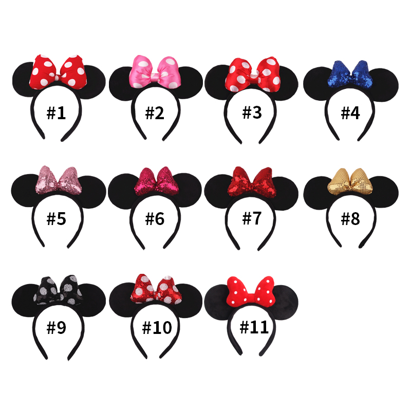Disney-透明なマウスの耳のヘッドバンド、水玉模様の弓の - Travel Accessories For 10 Year Old Girl のレビューと価格