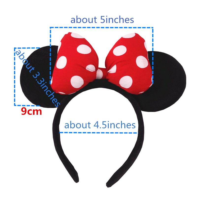 Disney-透明なマウスの耳のヘッドバンド、水玉模様の弓の - Travel Accessories For 10 Year Old Girl のレビューと価格