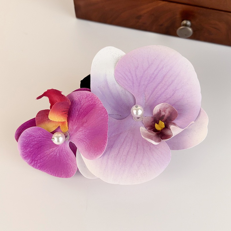 女性用バタフライオーキッドヘアクロー,ボヘミアンクリップ,花 - Travel Accessories In Bulk のレビューと価格