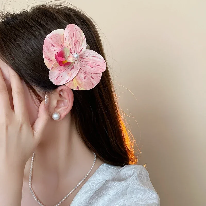 女性用バタフライオーキッドヘアクロー,ボヘミアンクリップ,花 - Travel Accessories In Bulk のレビューと価格