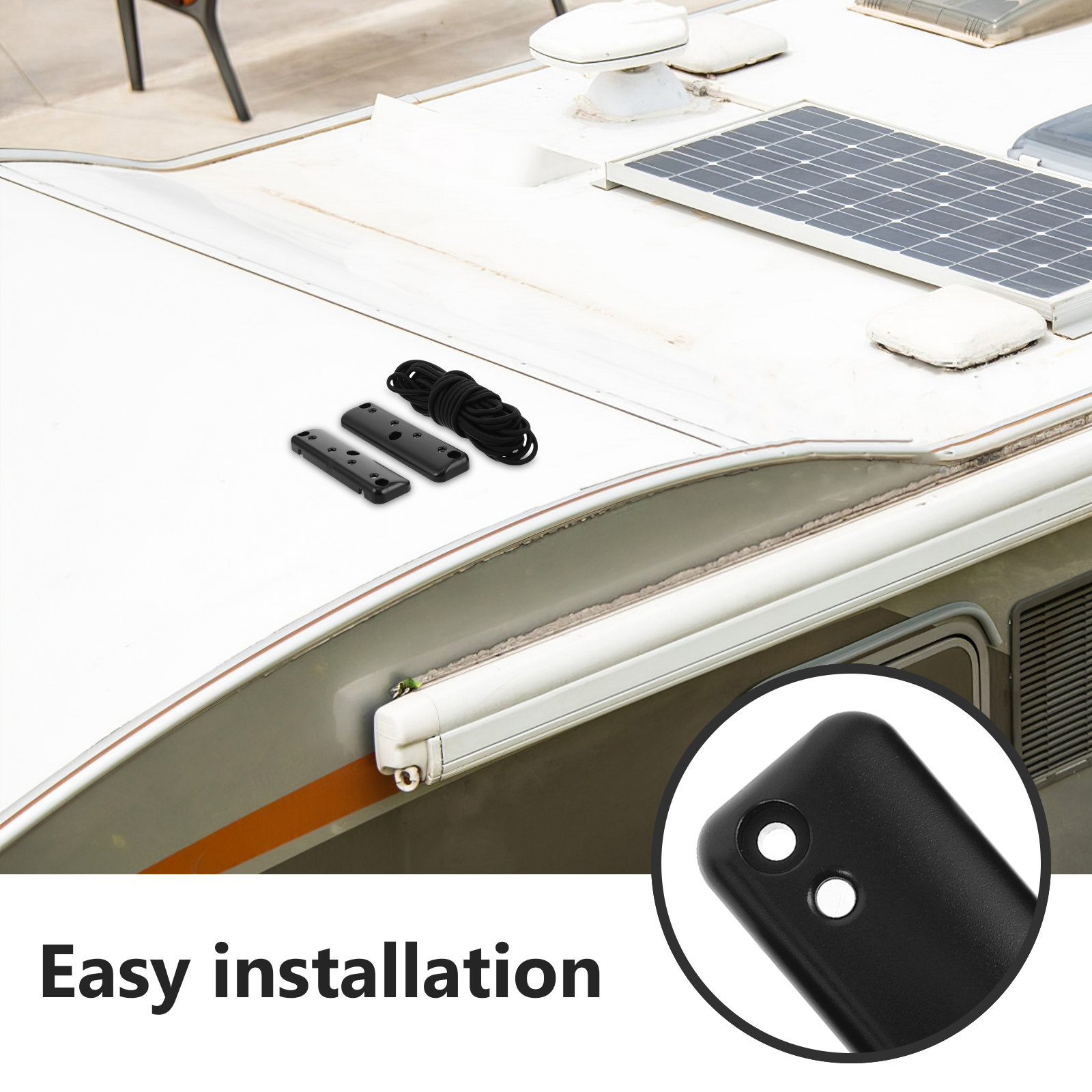 RV用落下防止棚ロープ、伸縮性のあるキャビネットフェンス、キ - Travel Van Accessories のレビューと価格