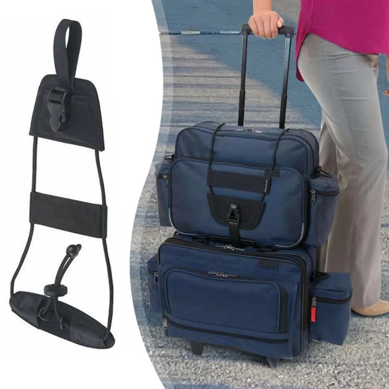 トラベルタイドブラック耐久性のあるナイロンカーゴタイダウン荷 - Luggage Strap Belt のレビューと価格