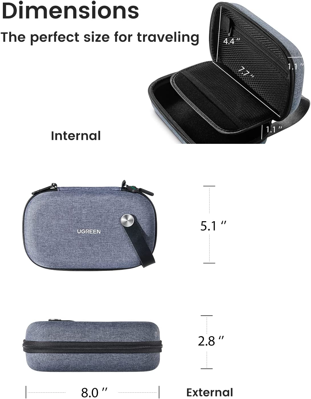 UGREEN 電子機器トラベルオーガナイザー ハードケース  - Travel Z のレビューと価格