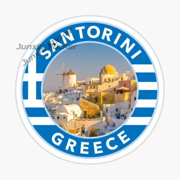 サントリーニ島ギリシャ車のステッカー風光明媚な旅行ビニール世 - Travel Accessories Greece のレビューと価格