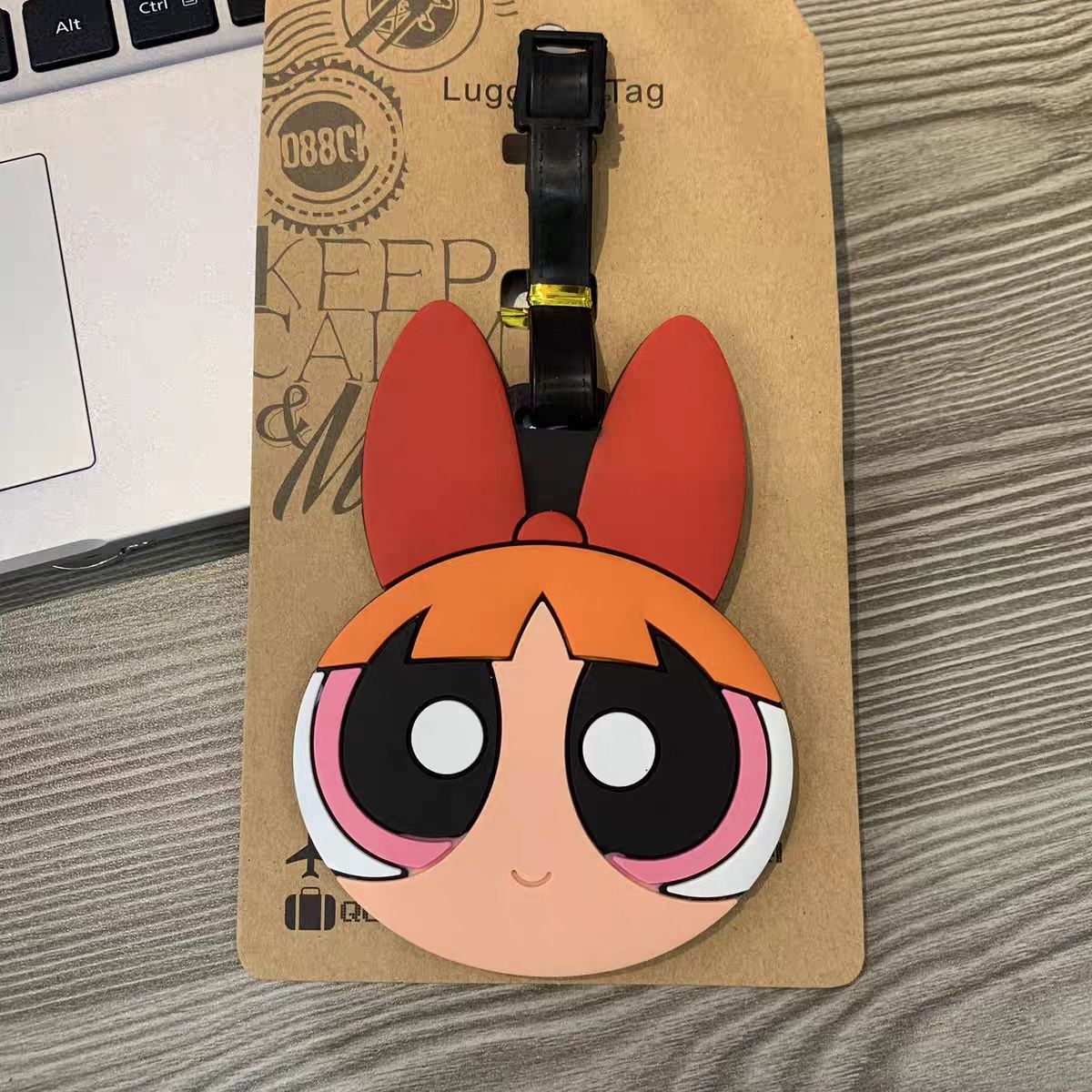 アニメパワーパフガールズバッグペンダントかわいい漫画風荷物タ - It Travel Accessories のレビューと価格