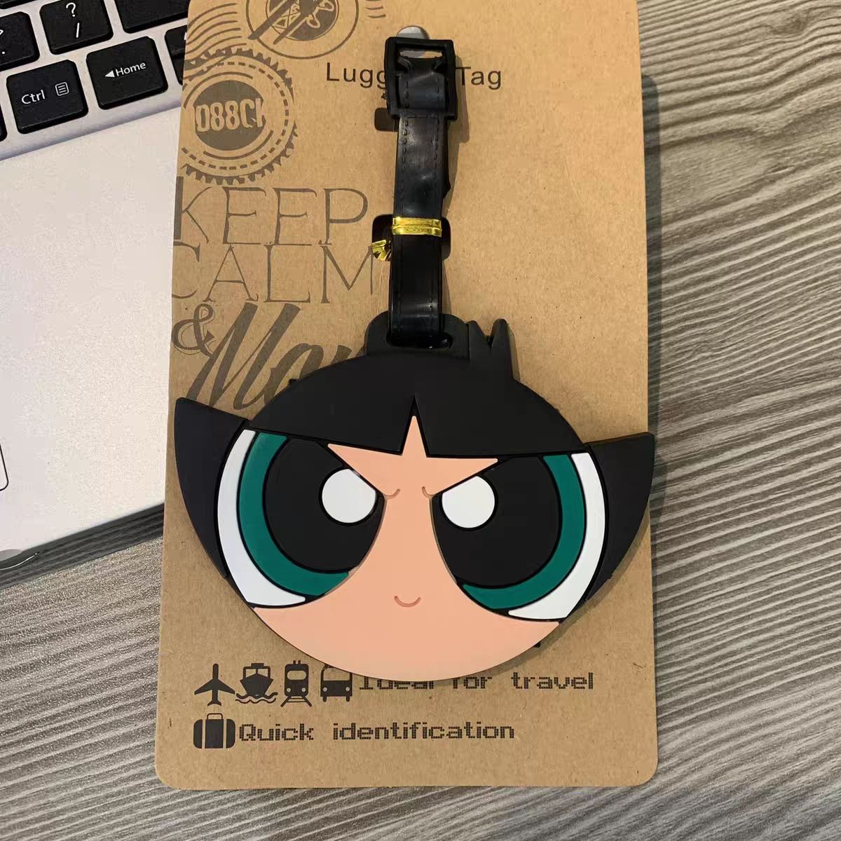 アニメパワーパフガールズバッグペンダントかわいい漫画風荷物タ - It Travel Accessories のレビューと価格