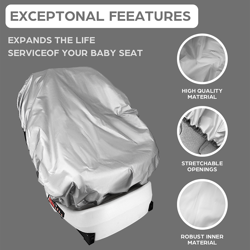 1PC シルバーベビーカーシートサンシェードカバーは熱と太陽 - Travel Accessories For 2 Year Old のレビューと価格