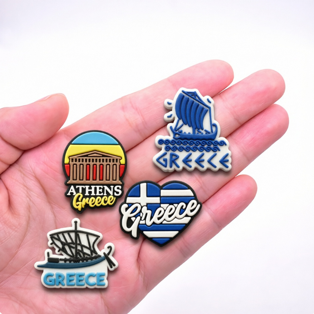 5-25個入り ギリシャ靴チャーム、ギリシャ文化PVCクロッ - Travel Accessories Greece のレビューと価格