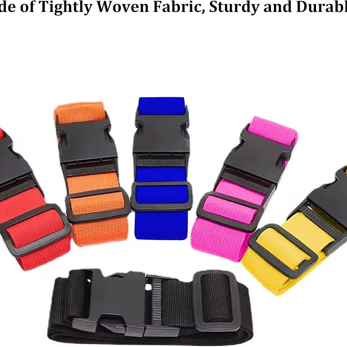 明るい色の調節可能な荷物ストラップ 2 パック高耐久スーツケ - Luggage Strap Belt のレビューと価格