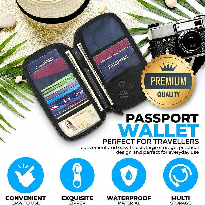 軽量ファミリートラベルパスポートカバーウォレットジッパー付き - Travel Accessories In Bulk のレビューと価格