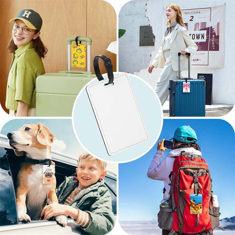 カスタマイズされた画像 Pu レザー荷物タグカスタマイズされ - Travel Accessories Personalised のレビューと価格