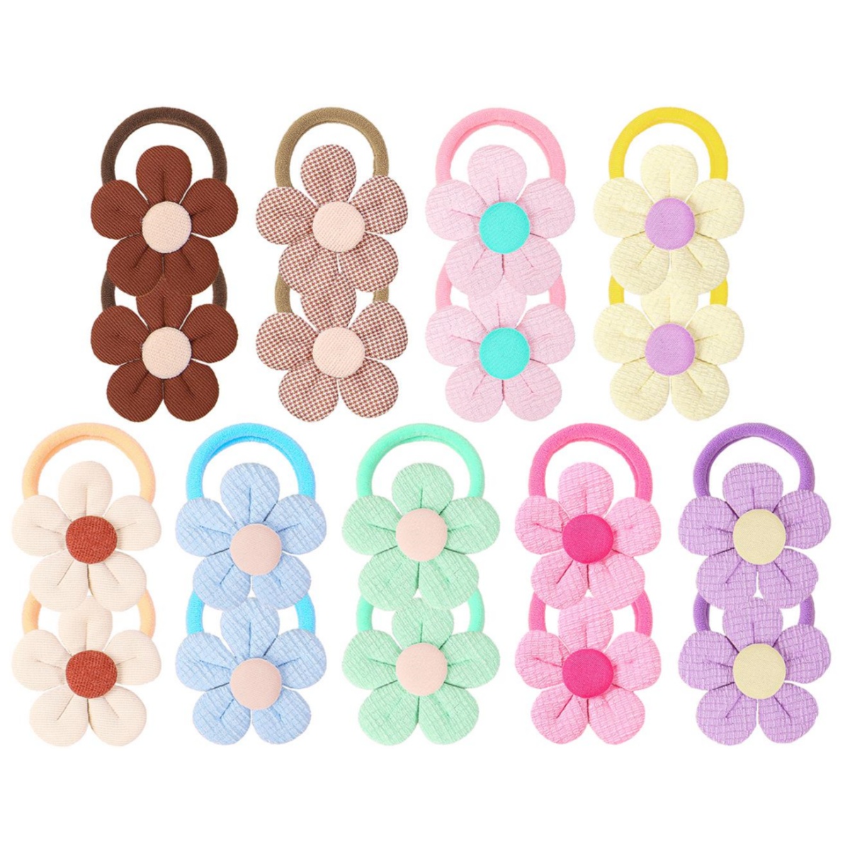 18 個ひまわりヘアネクタイキッズガールズヘアバンド弾性ナイ - Travel Accessories For 10 Year Old Girl のレビューと価格