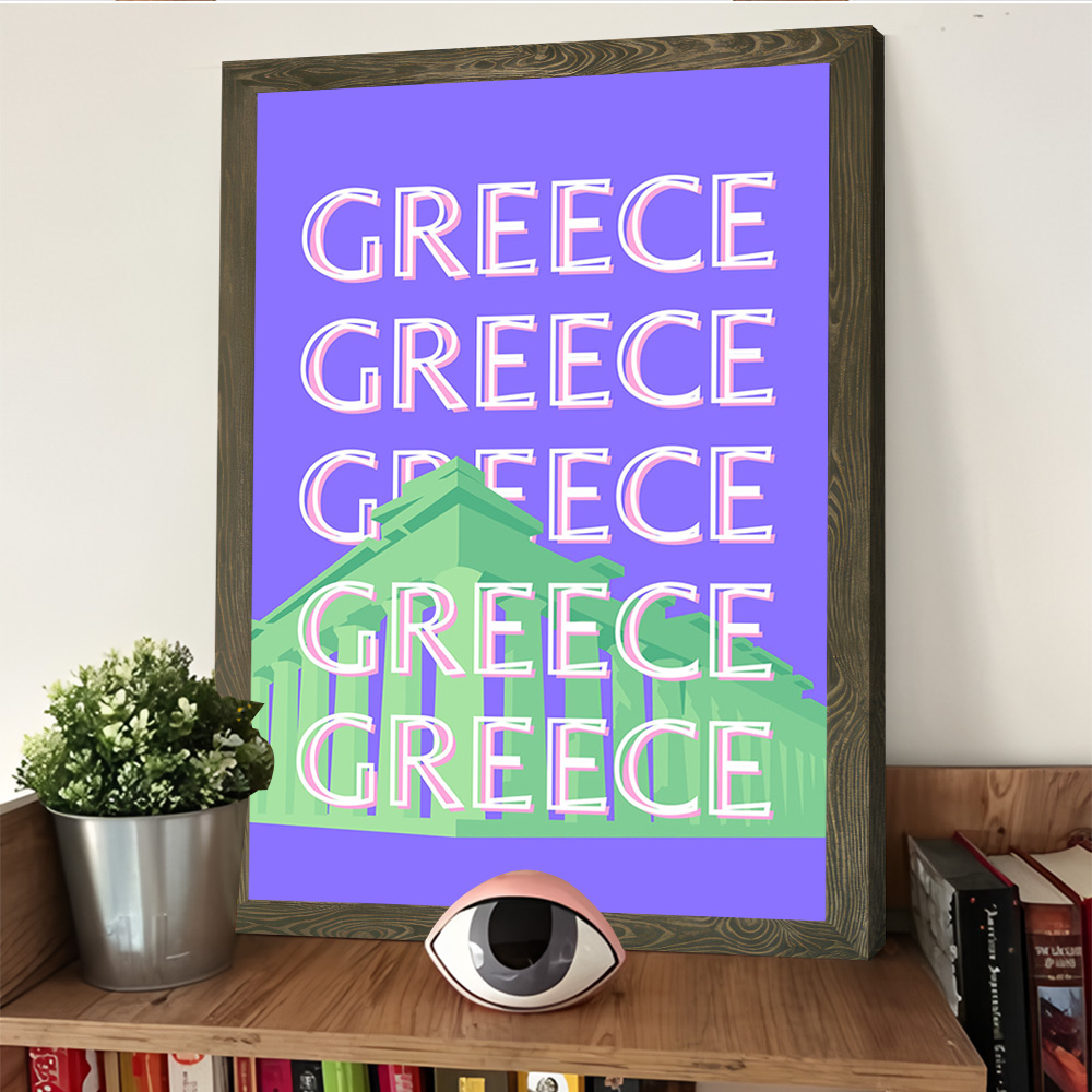 ギリシャ旅行ポスター カスタマイズ可能なプリントキャンバス絵 - Travel Accessories Greece のレビューと価格