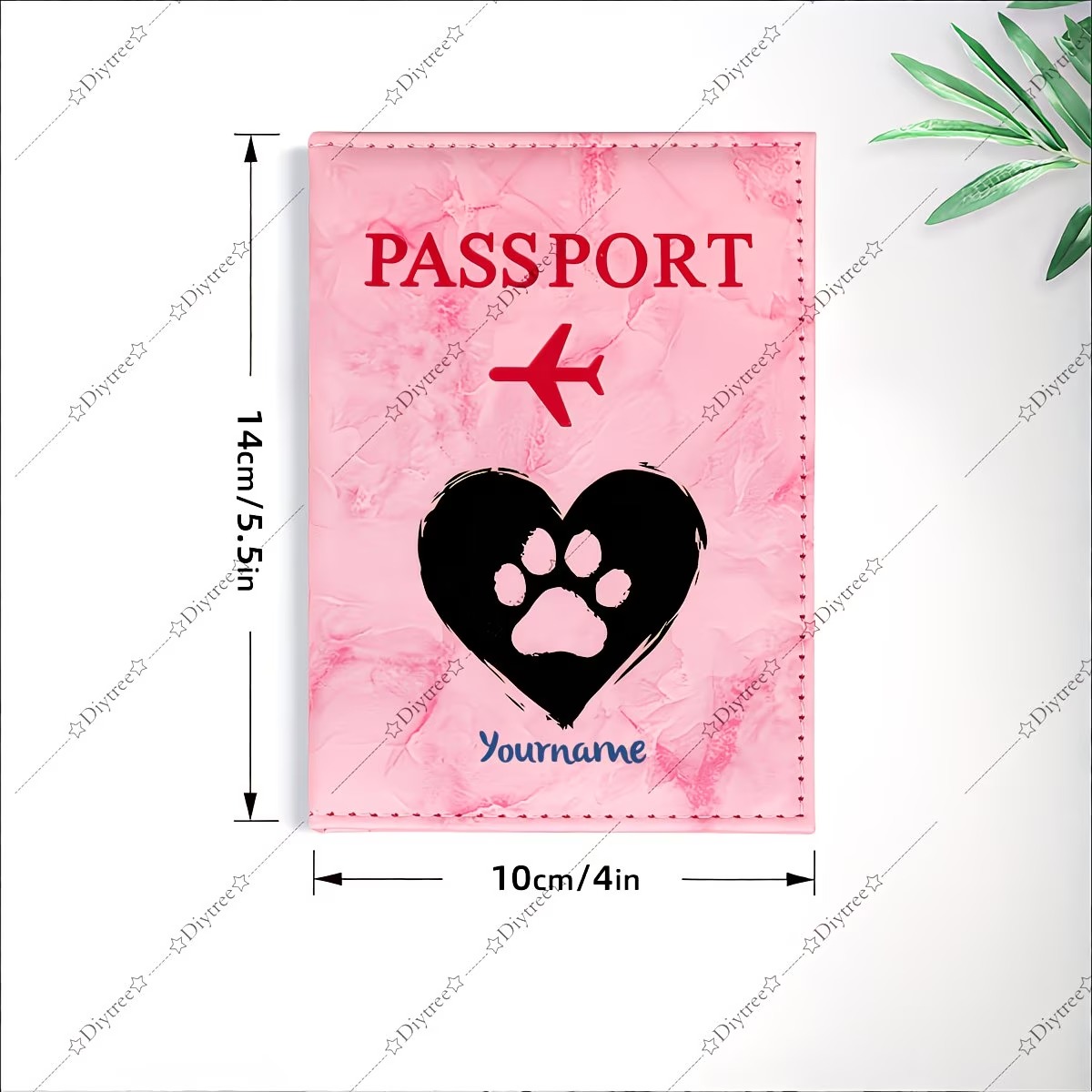 カスタムハートと足跡ペットパスポートカバー |   旅行や日 - Travel Accessories Personalised のレビューと価格