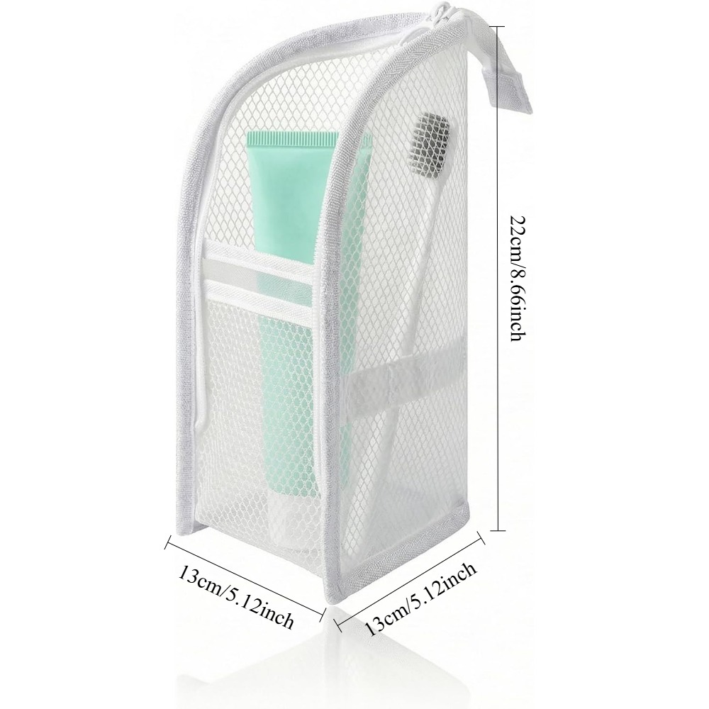 メッシュトイレタリーバッグ 通気性 速乾性 縦型歯ブラシホル - Travel Accessories Organizer Bag のレビューと価格