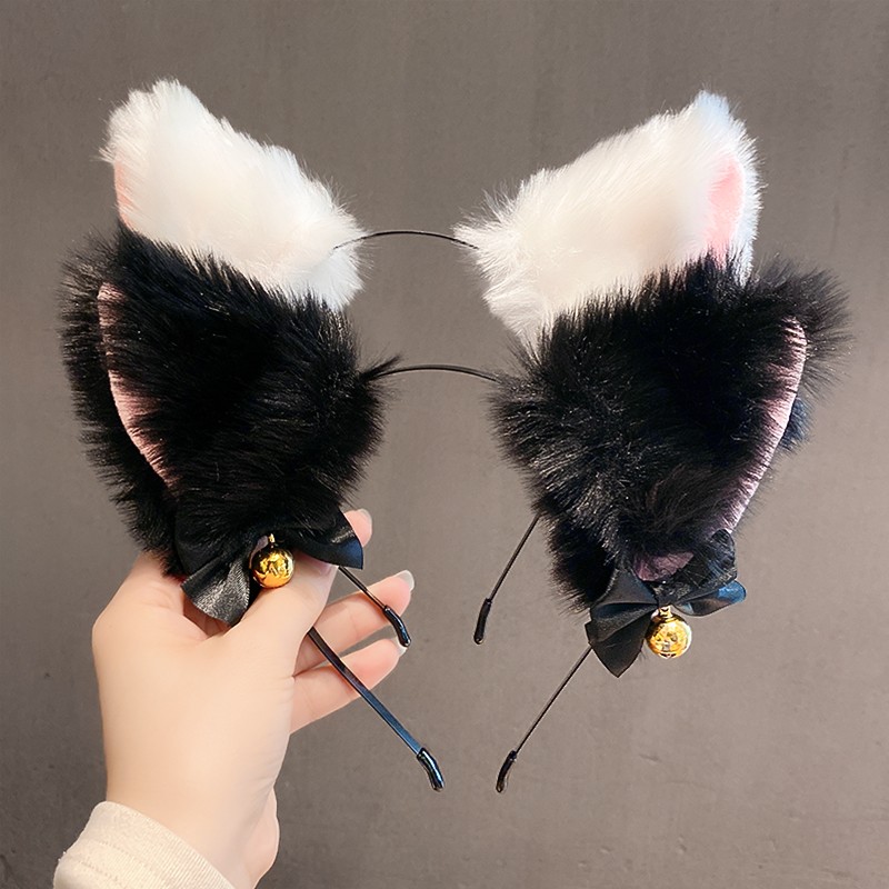 女性用ぬいぐるみ猫耳カチューシャ、キュートで風変わりな猫のヘ - Quirky Travel Accessories のレビューと価格