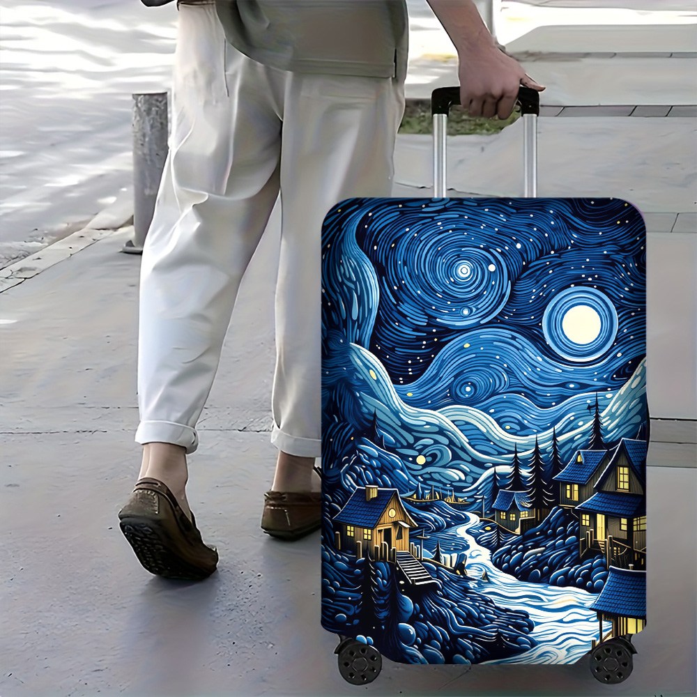 1PC ヴァン・ゴッホ風プリントの荷物カバー。荷物サイズ18 - Travel Van Accessories のレビューと価格