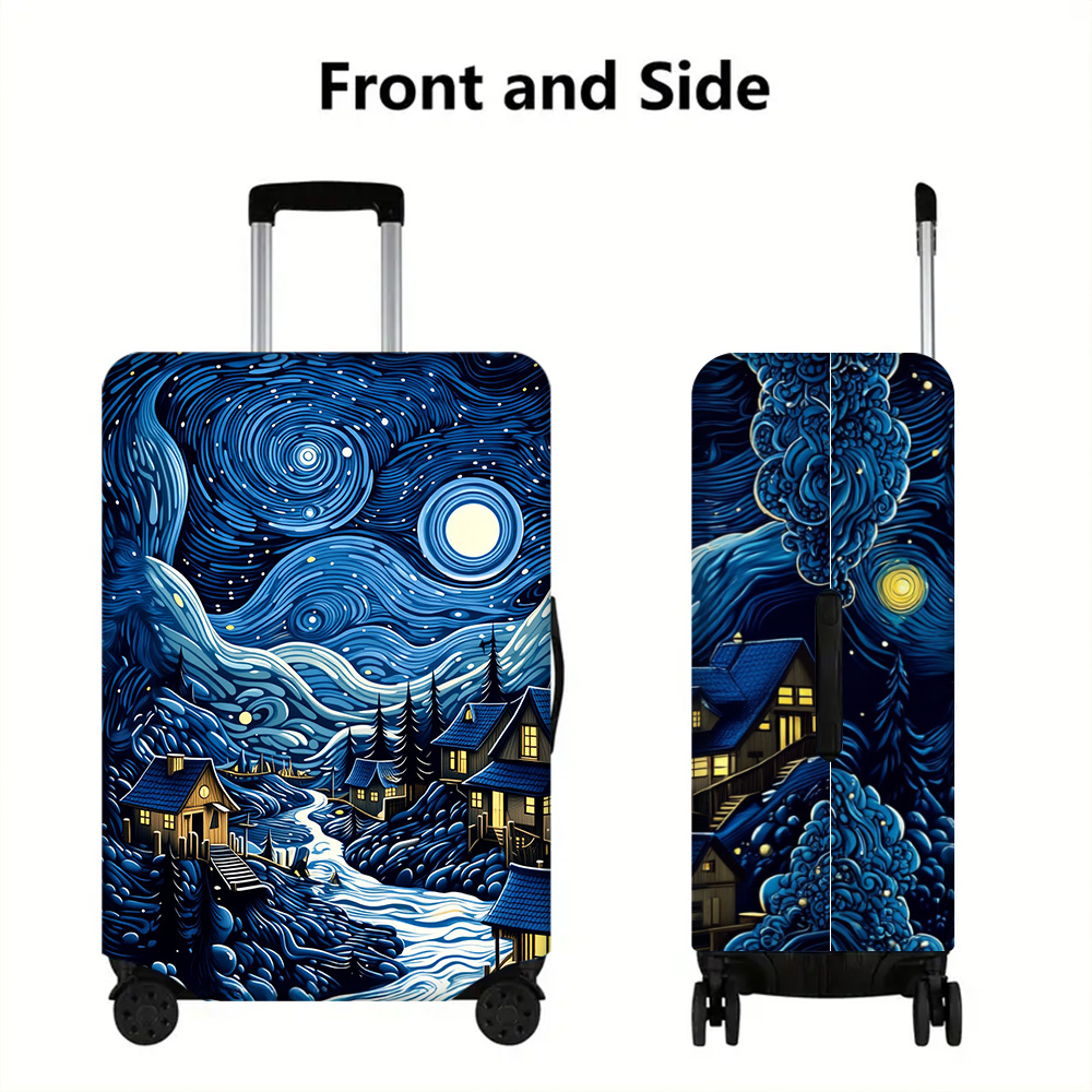 1PC ヴァン・ゴッホ風プリントの荷物カバー。荷物サイズ18 - Travel Van Accessories のレビューと価格