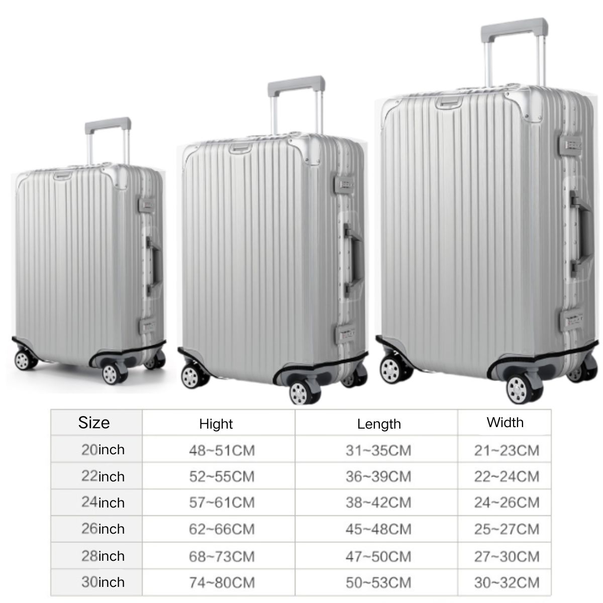 厚みのあるクリアな荷物カバープロテクター、18インチ、20イ - Travel Accessories 2022 のレビューと価格