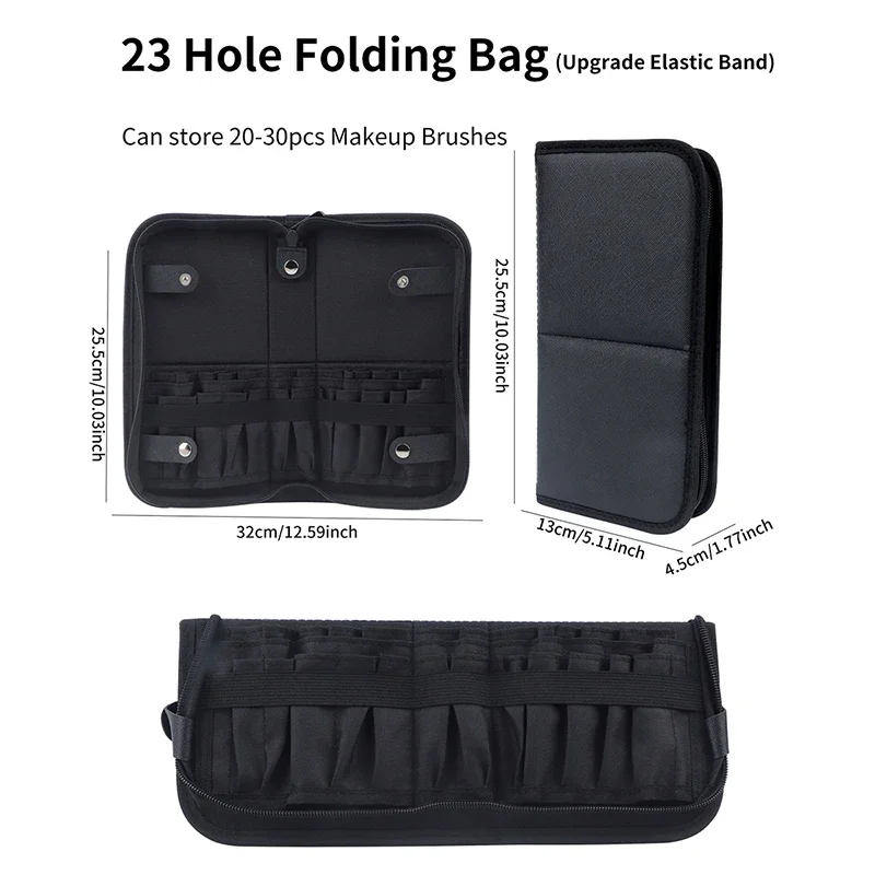 29/23 穴折りたたみ化粧ブラシバッグ女性化粧ブラシツール - Travel Accessories Organizer Bag のレビューと価格