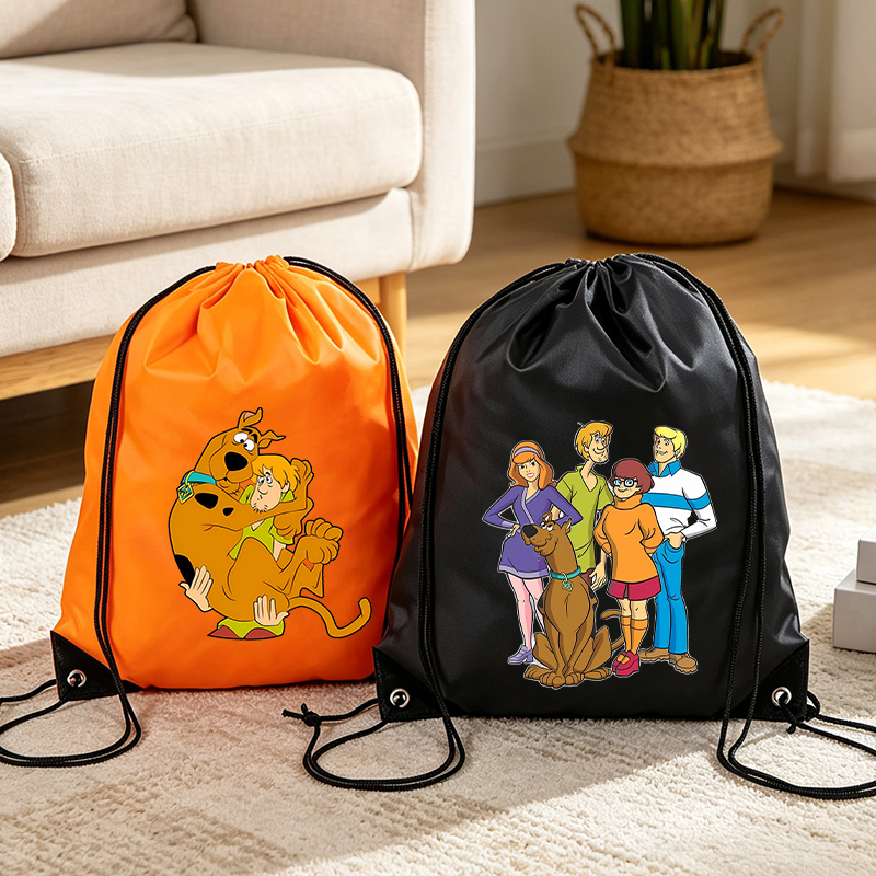 スクービードゥー巾着収納袋クールな漫画犬ポケットバックパック - Travel Accessories Organizer Bag のレビューと価格