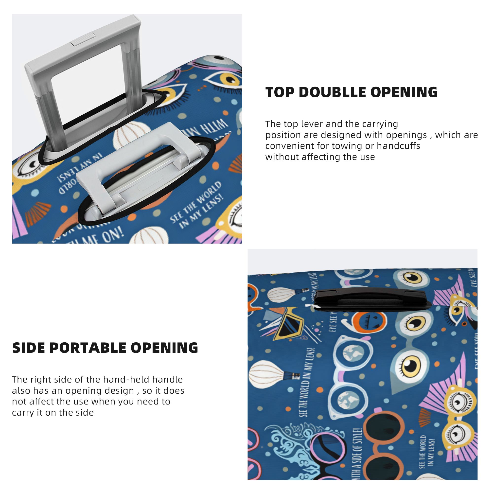 かわいい風変わりなサングラス、個性的な眼鏡、荷物カバー、洗え - Quirky Travel Accessories のレビューと価格
