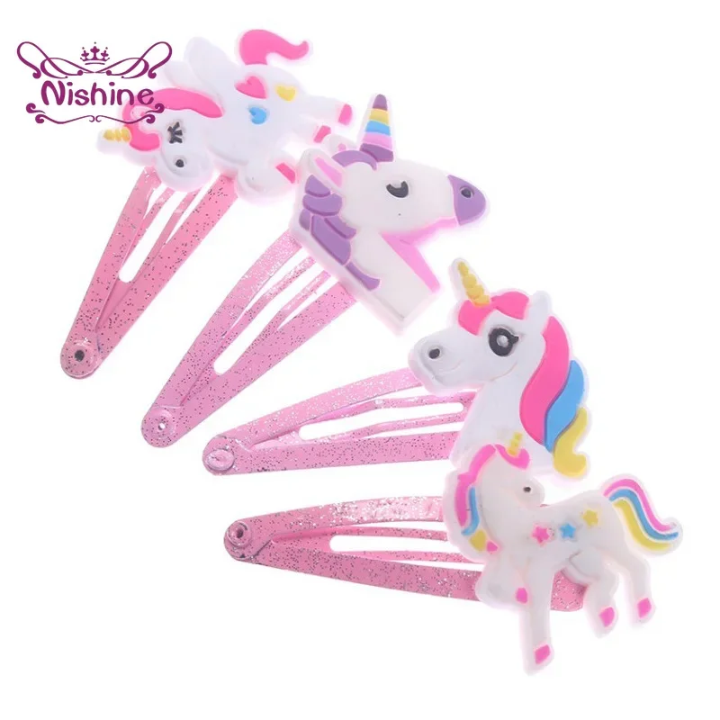 西根 10 ピース/ロットユニコーンヘアクリップ漫画動物ヘア - Travel Accessories For 10 Year Old Girl のレビューと価格